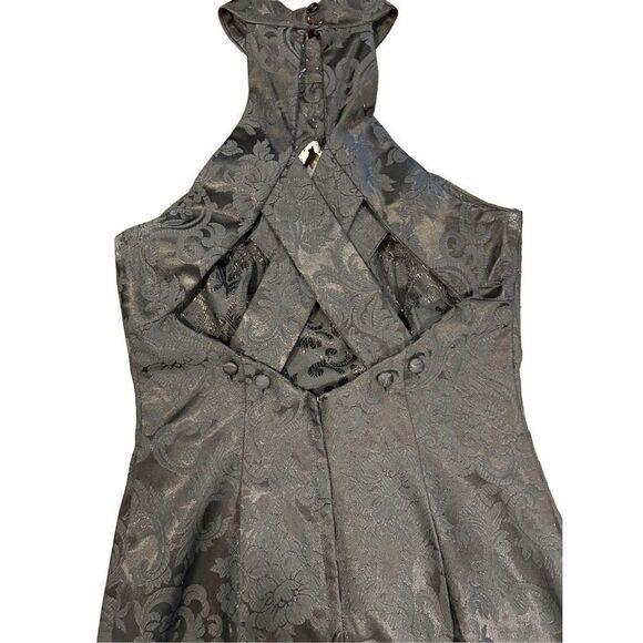 Jessica McClintock Gunne Sax vintage 80s choker collar beaded open shoulder broc - Picture 3 of 14